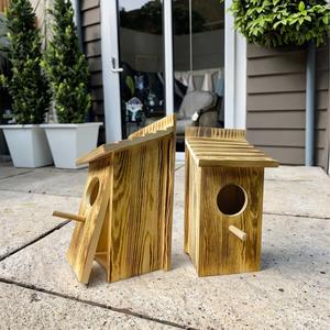 Nichoir en bois personnalisé nichoir en pin naturel nichoir à oiseaux suspendu en plein air abri pour oiseaux décoration de jardin faune maison utilisation - Product Image 5