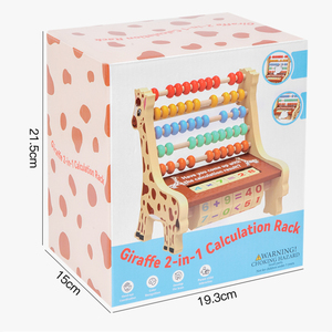 Jirafa de Madera 2 en 1, Ábaco, Montessori, Conteo, Suma, Resta, Matemáticas, Kit Educativo de Aprendizaje para Niños Pequeños - Product Image 4