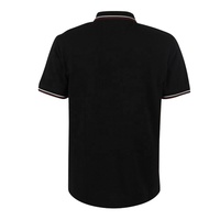 Chemises pour hommes personnalisées à manches courtes avec logo sur mesure, col en toile unie, tissage non tissé, 100 % coton piqué, séchage rapide