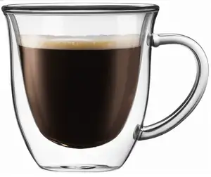 도매 명확한 정의 더블 벽 커피 재사용 여행 승화 절연 텀블러 유리 머그잔 커피 컵 머그잔 세트 로고