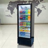 Réfrigérateur commercial pour boissons de supermarché avec thermostat mécanique et porte vitrée, vitrine réfrigérée