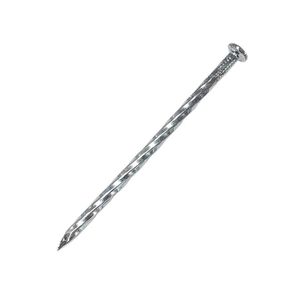 Clou en spirale pour béton, acier galvanisé, 14BWG-6BWG, 20-150 mm, pointe acérée, pour utilisation sur ciment et sol - Product Image 1