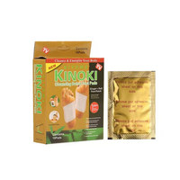 10 Pièces par Boîte de Patchs Plantaires Nettoyants au Gingembre et au Sel Kinoki, Patchs Détox Nettoyants pour les Pieds