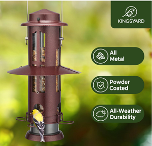Ide Produk Baru Tempat Makan Burung Anti Tupai, Tempat Makan Burung Liar Logam Gantung untuk Luar Ruangan dengan Alas yang Dapat Dilepas, Mudah Dibersihkan - Product Image 4
