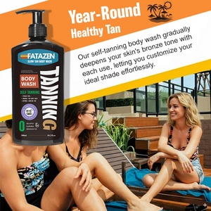 FATAZEN, venta al por mayor, aceite de coco Natural puro vegano, bronceado no pegajoso, Sun Kissed Glow, Gel de ducha autobronceador, lavado corporal para mujeres - Product Image 5