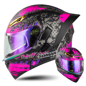 <span class=keywords><strong>Casco</strong></span> de Motocicleta Modular para <span class=keywords><strong>Hombre</strong></span>, Aprobado por el DOT, con Doble Visera Abatible, Estilo Vintage Retro, <span class=keywords><strong>Casco</strong></span> Integral de <span class=keywords><strong>Moto</strong></span> con Doble Lente, Económico - Product Image 6