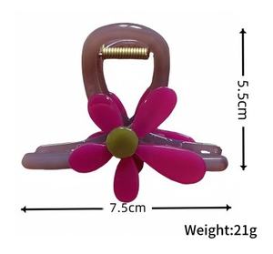 กิ๊บติดผมรูปดอกทานตะวันขนาดกลาง 7.5 ซม. สีสันตัดกัน สำหรับมัดผมครึ่งหัว เครื่องประดับผมสำหรับเด็กผู้หญิง - Product Image 3