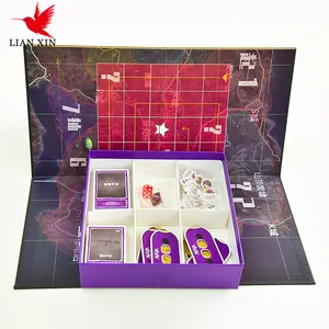 Juego de mesa de cartas de fiesta familiar para niños personalizado juego de mesa de papel y plástico al por mayor con acabado mate para fines de regalo