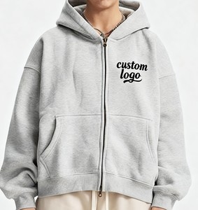 Biểu Tượng Tùy Chỉnh Phun In Ấn Người Đàn Ông Boxy Hoodie Người Đàn Ông Của Hoodies Áo Nỉ Người Đàn Ông Zip Hoodie Cắt Quá Khổ Hoodies Cho Người Đàn Ông - Product Image 2
