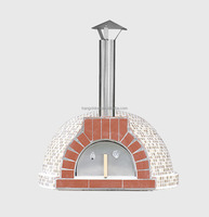 Four à pizza commercial au bois et au gaz, en pierre, 500 degrés, 12 pouces, restaurant, brique, extérieur