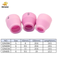 Buses en céramique d'alumine TIG série 53N de 17 mm, lot de 3 #   à 6 #   Pièces de rechange et consommables pour torche de soudage à l'arc à l'argon WP24 GTAW