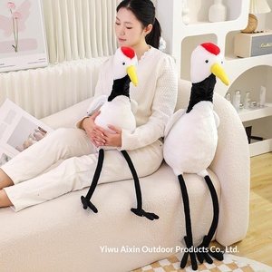 Adorable Almohada de Peluche de Grulla, Simulación de Grulla de Corona Roja, Juguetes de Peluche para Compras en Zoológicos y Regalos Promocionales - Product Image 5