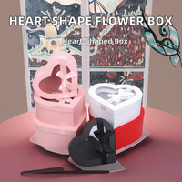 Boîtes d'emballage rigides personnalisées en forme de cœur, boîte cadeau recyclable en carton ivoire avec fenêtre transparente pour bouquet de roses, parfum, photo, bougie