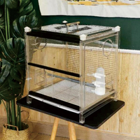 Grande volière classique d'extérieur en acier inoxydable, pliable, pour l'élevage de canaris et de perroquets, emballée de manière pratique dans une boîte