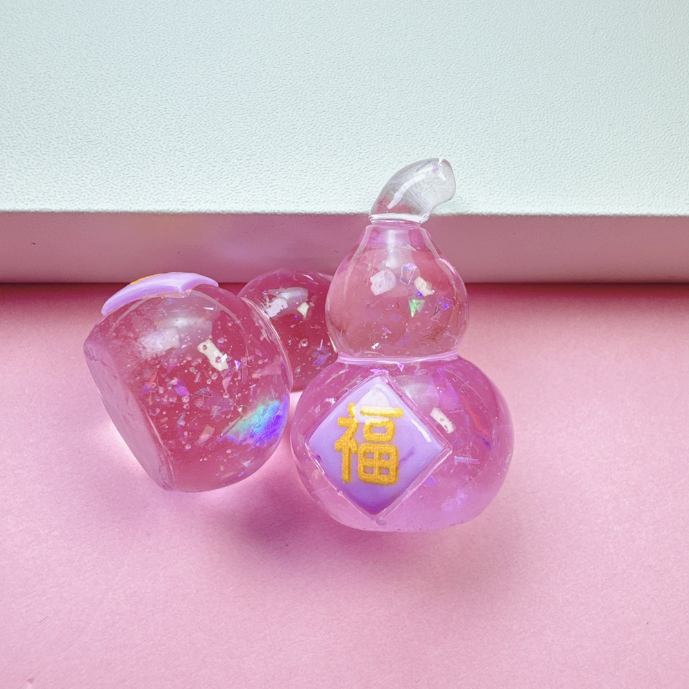 Purple--three-dimensional glitter gourd