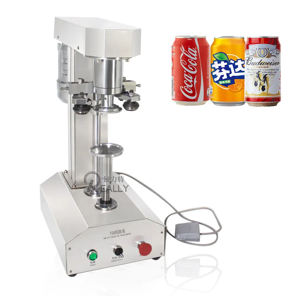 Oem Rvs Semi Automatische Type Voedsel Kan Seamer Blikje Sluitmachine Fles Cup Seal Sealer Machines