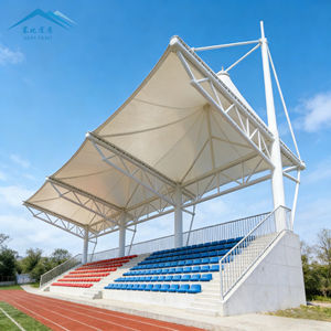 Modern Açık Hava Spor Stadyumu Tribün Çatısı Kaplaması PVDF Germe Kumaş Membran Yapılı Çadır, Tribün Gölgelendirme İçin - Product Image 2