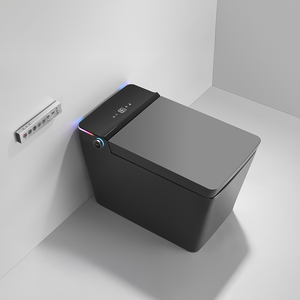 Luxury Self-Cleaning S-Trap Floor Mounted One-Piece Foot Sensor Flush Toilet With Stainless Nozzle & LED Display T25(Gary) Smart - Product Image 3