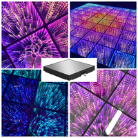 Plancher de danse LED magnétique 3D pour mariage, bar, fête, avec lumières scintillantes, pour DJ, extérieur, SHTX