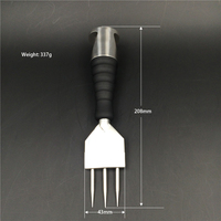 TOPIN Piques à cocktail en acier inoxydable avec manche en bois, professionnelles pour barman, brise-glace, écologiques pour hôtels, cafés, restaurants