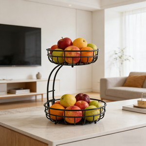 Cestello in metallo impilabile <span class=keywords><strong>di</strong></span> alta qualità con rivestimento a polvere per <span class=keywords><strong>frutta</strong></span>, verdura e articoli da toeletta. - Product Image 3