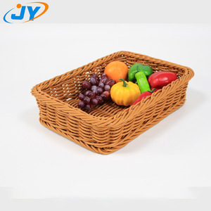 Giỏ trưng bày siêu thị bằng nhựa giả mây, giỏ đựng trái cây dùng cho thực phẩm, đóng gói bằng thùng carton - Product Image 3