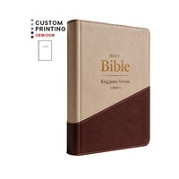Service d'impression personnalisé de livres religieux en cuir PU à couverture rigide, vente en gros, fabricant OEM, fourniture de Bibles personnalisées