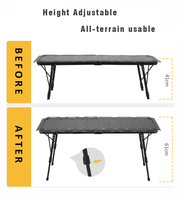 Table de camping modulaire IGT portable avec évier - Alliage d'aluminium, étanche, réglable en hauteur, pliable, mobilier d'extérieur, barbecue, cuisine