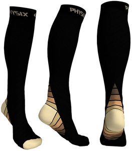 压缩袜20-30毫米汞柱-男女-跑步，护士，胫骨夹板，飞行，旅行 - Product Image 2
