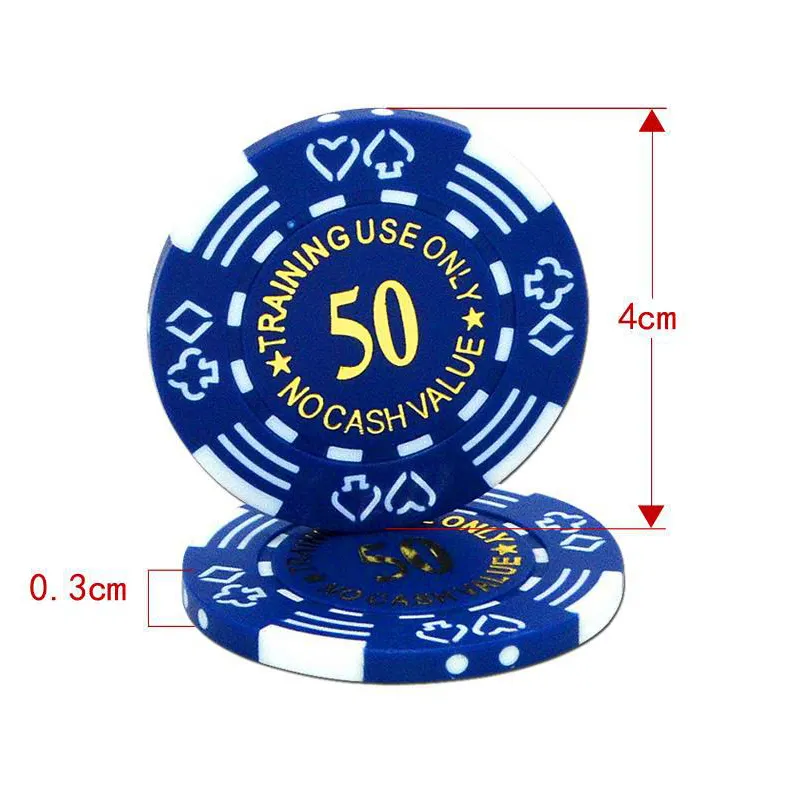 Yexi personnalisé 11.5g ABS jeton de poker pas cher Casino jeu de jetons de poker Las Vegas Texas Hold'em pièce de monnaie en plastique de jeton de poker