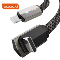 Câble de charge et de données pour voiture Toocki en alliage d'aluminium durable, charge rapide PD 20W, transmission de données haute vitesse 480 Mbps