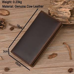 AndoBag Genuine Cow Leather <b>Retro</b> Long Wallets for Men Business Card Holder Large Capacity Man Clutch Purse Wallet <b>Phone</b> Bag1412 - Product Image 2