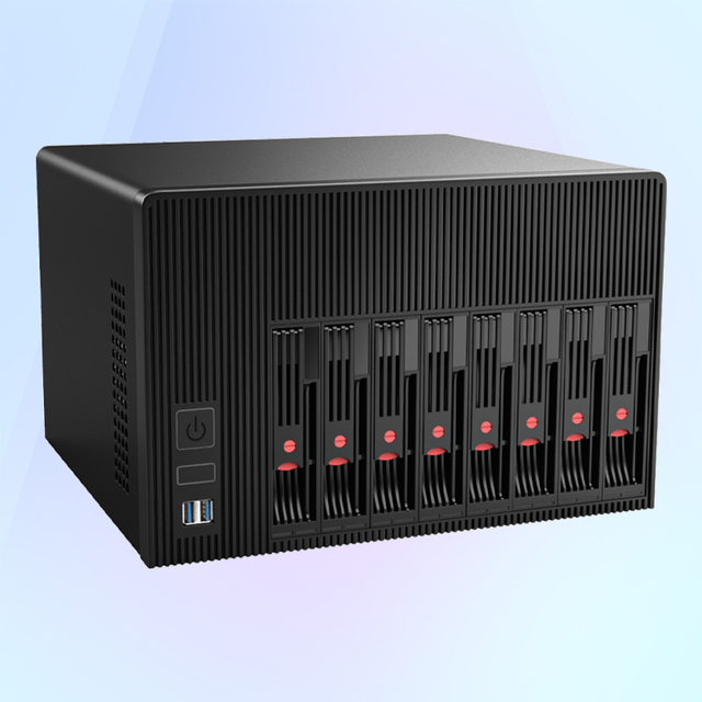 8tb 16tb Hard Drive Motherboard Lga1700 System case Fully Itx Box Mini Pc and Router Hdd Nas Server Storage 8 Bay