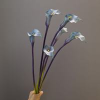 Fleur de calla artificielle en PU, toucher réel, arrangement floral, fleurs de calla rouge bordeaux, décoration intérieure