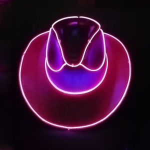 Sombreros Festivos Coloridos de Halloween, Sombrero de Vaquera con Luces LED Blancas Intermitentes, Sombrero de Vaquero con Luces para Adultos, Gorra Luminosa - Product Image 2