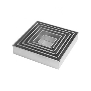 Quadratische Kuchenform 4 bis 14 Zoll Metall mit Herausnehmbarem Boden Antihaftbeschichtet Rechteckige Brownie-Backform aus Eloxiertem Aluminium - Product Image 2