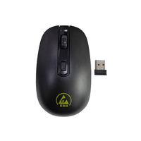 Grosir Pabrik harga rendah bahan ABS alat tulis kantor hitam tahan lama pembersih ruang antistatik ESD Mouse nirkabel