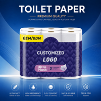 Service OEM : Rouleau de papier toilette à déchirement facile pour toilettes de centres commerciaux et autres installations, petit format