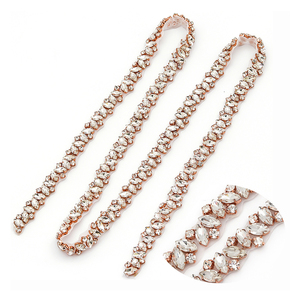 Wholesale Crystal Rhinestone <strong>Belt</strong> <strong>for</strong> Wedding <strong>Dress</strong> Decoration Hot Glued Hot Fix Rhinestone Chain <strong>for</strong> Bride and Bridesmaids - Product Image 1