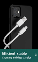Câble de charge et de données USB 2.4A en forme de L à angle droit, 8 broches, charge rapide, en matériau TPE pour iPhone 12/13 Pro Max