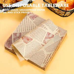 Papier alimentaire écologique de haute qualité, résistant à la graisse, impression personnalisée, papier d'emballage pour hamburgers, sandwichs, pain, biscuits, revêtement PE - Product Image 6