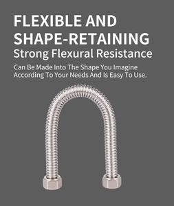 Tuyau <span class=keywords><strong>flexible</strong></span> en acier inoxydable 304 plaqué, tuyau métallique ondulé pour gaz, eau, résistance aux températures élevées, tuyaux de <span class=keywords><strong>plomberie</strong></span> durables - Product Image 6