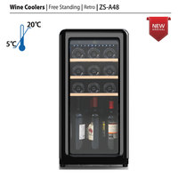 Réfrigérateur à vin rétro miniature de 15 bouteilles, table de présentation, cave à vin, refroidisseur, réfrigérateur à vin, armoire