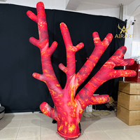 Ornement de corail rouge gonflable personnalisé, ballon gonflable en herbe marine pour la décoration