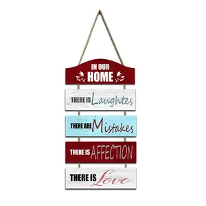 stock popular family love wood sculptures, custom family love photo panel sublimation wooden sign decor, family rules sign
