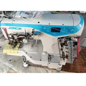 Nuevas máquinas de coser industriales JACK de China, de 3 agujas y 5 hilos, modelo K5E, de cama plana, con interlock, pespunte, cortahilos y motor metálico. - Product Image 1