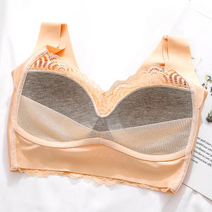 Soutiens-gorge en dentelle grande taille pour femmes, sans armatures, en tissu maillé, lingerie sexy type débardeur, brassière 3/4, sous-vêtements de nuit et de sport pour filles - Product Image 6