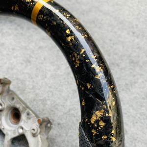 Vente chaude Usine Prix Personnalisé coloré forgé volant en fibre de carbone avec surpiqûres <span class=keywords><strong>orange</strong></span> pour GTR 09-16 - Product Image 2