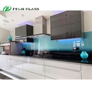 Panneaux de crédence de cuisine en verre trempé laqué sur mesure pour salle de bain et salle à manger, Low-E, couleur personnalisée, garantie 5 ans - Product Image 1