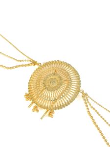 Pin de Pelo Chapado en Oro de Moda para Mujer, Accesorio Tradicional para Moño con Cadenas de Cuentas, Ideal para Novias y Eventos Festivos - Product Image 5